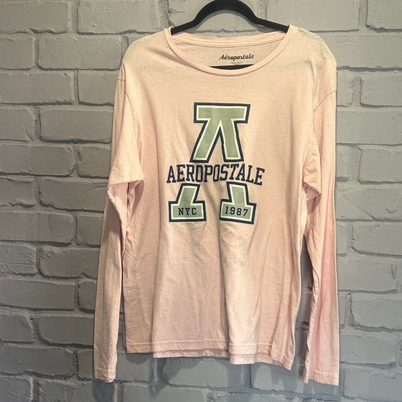 NWOT Aeropostale Light Pink Graphic Long Sleeve Tee size L - Picture 4 of 7